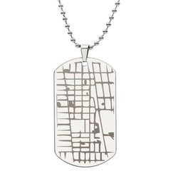 Customised Map Engraved Dog Tag